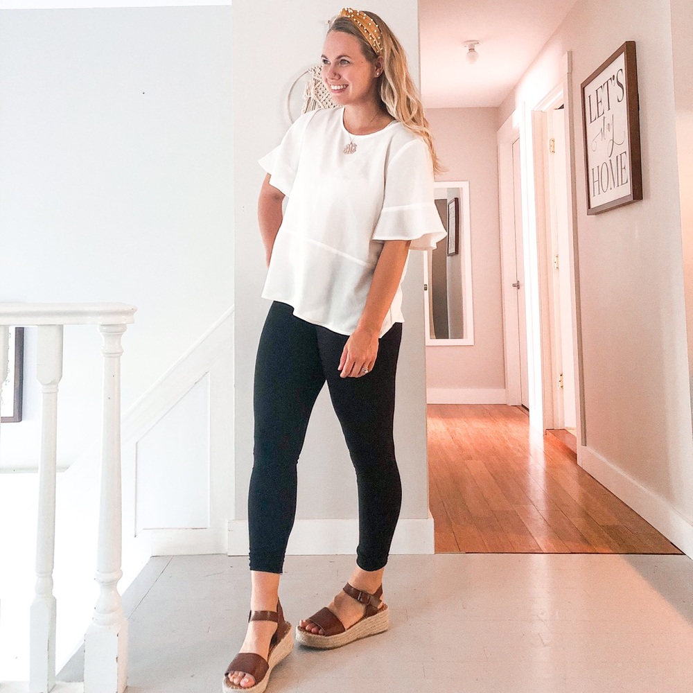 Madewell Cream Structured Blouse